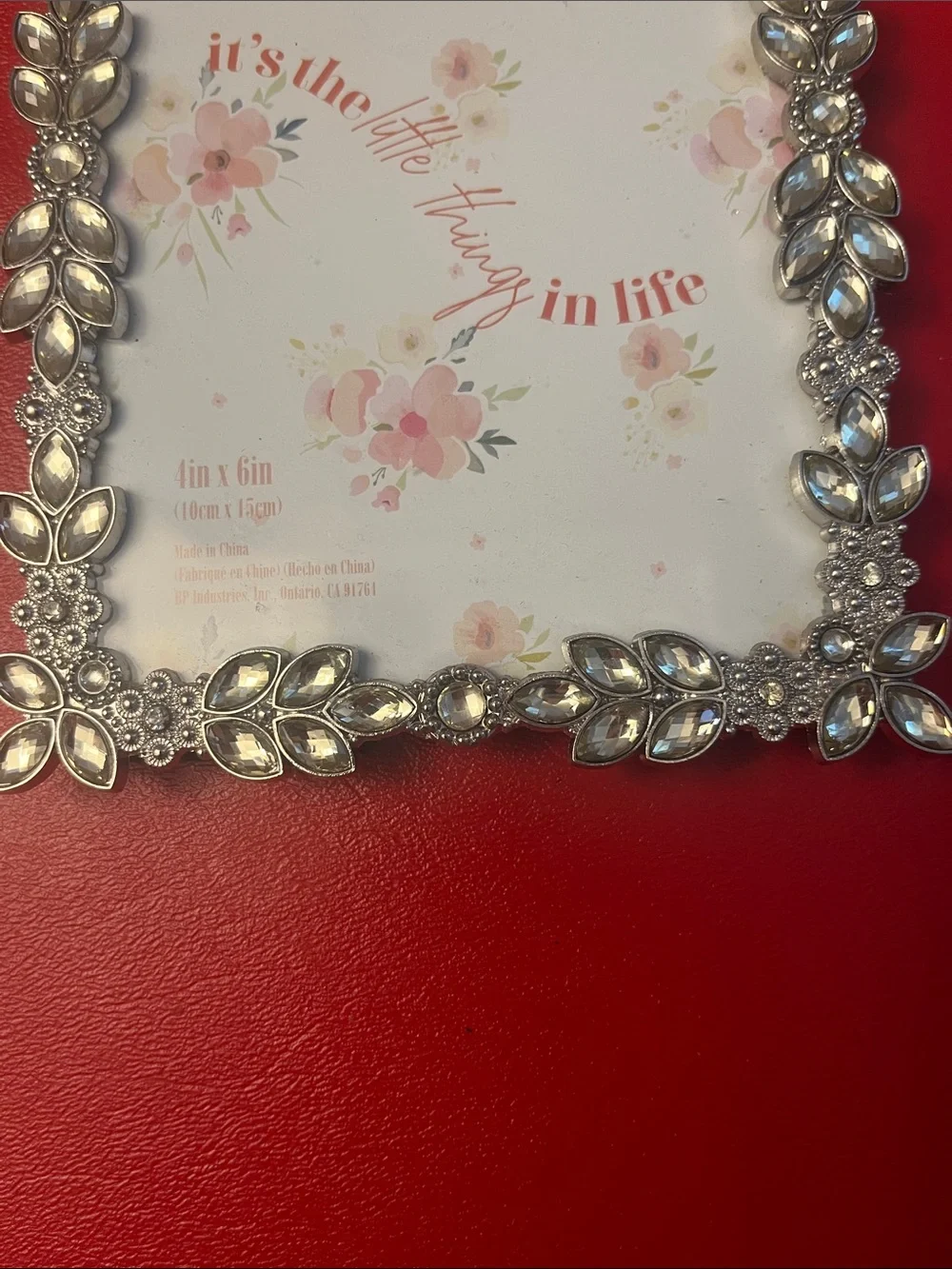 Blushing Beauty Jeweled 4 5/8 x 6 5/8 Picture Frame